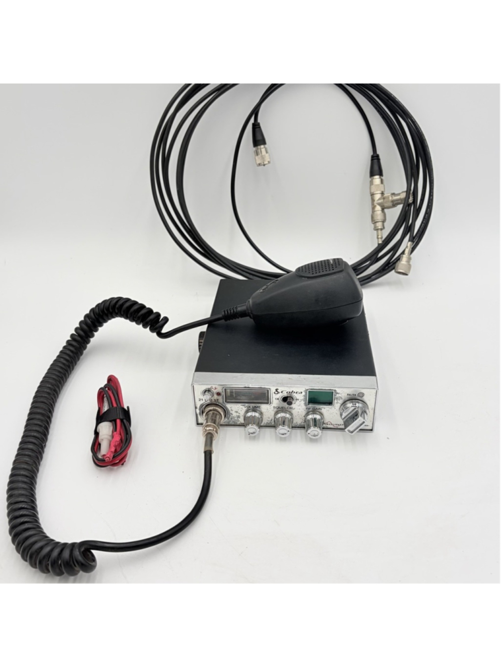 Cobra 21 LTD ST 40-Channel CB Radio SoundTracker Mic Cables Untested